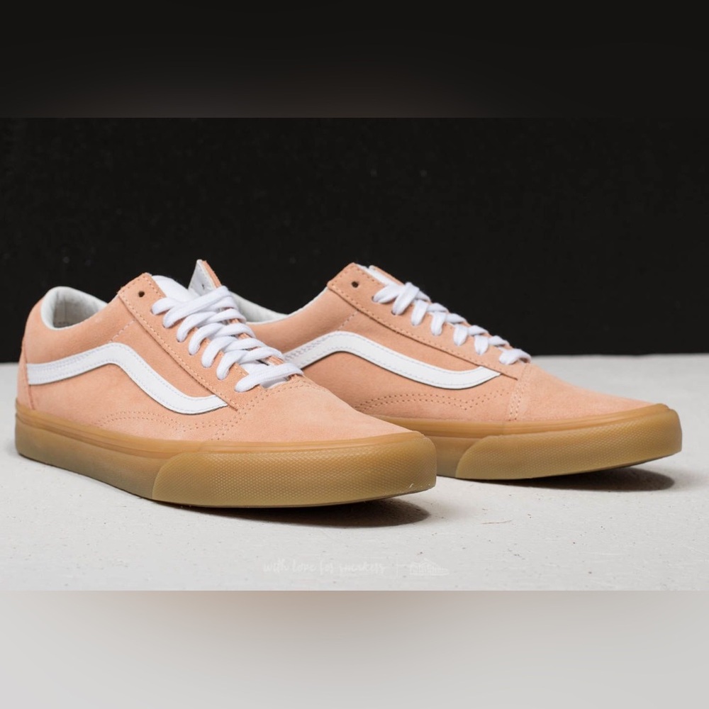 VANS Old Skool Double Light Gum Sneakers SIZE 8 Casual Peach Feminine Everyday - Picture 4 of 7